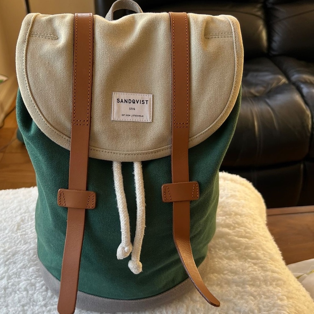 SANDQVIST MINI STIG BACKPACK MULTI SAGE/FOREST GREEN/GREY